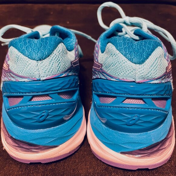 Asics Gel-Nimbus 18 womens US 9 Medium in Turquoise/Iris/Methyl Blue color - Picture 4 of 8